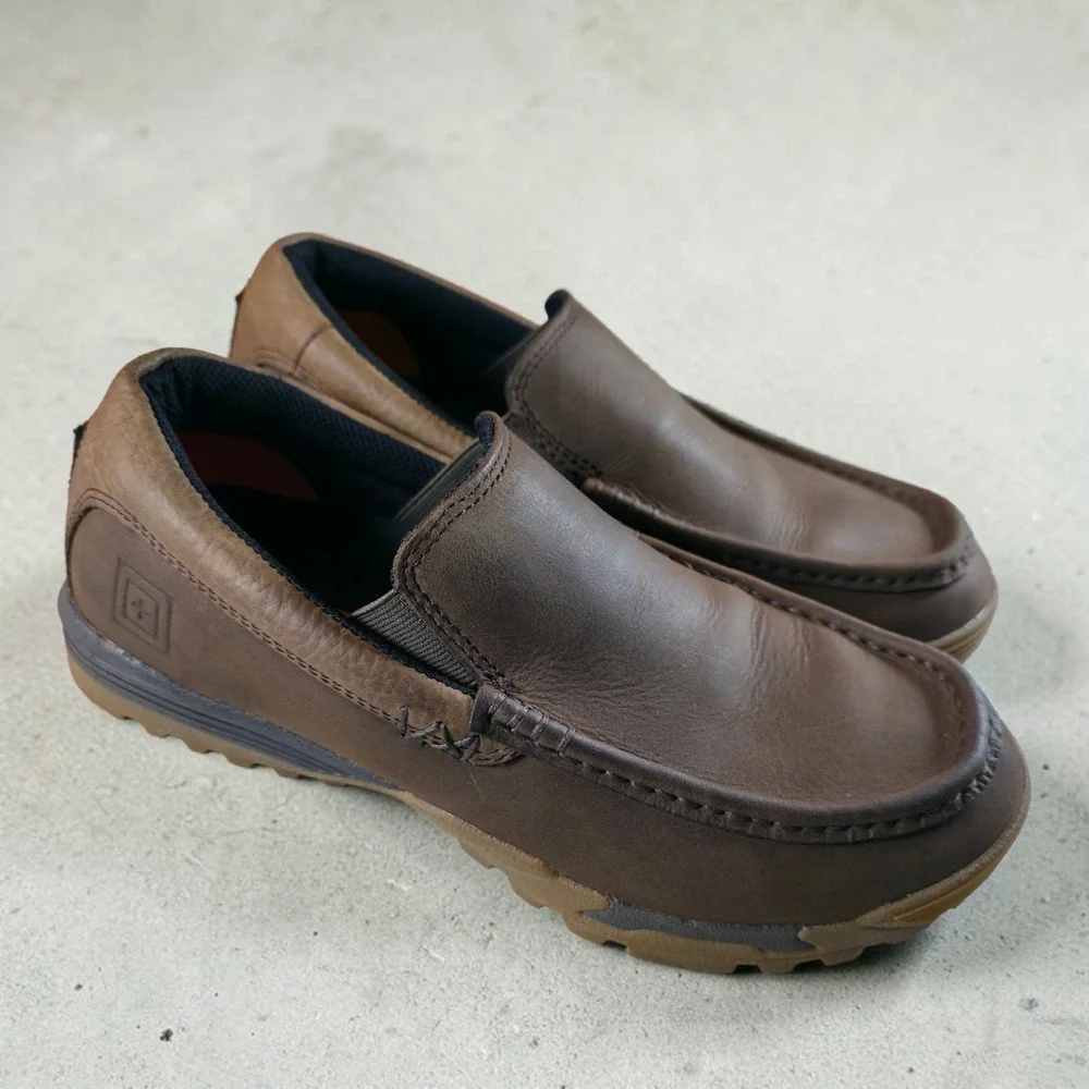 5.11 Tactical CCW Field Ops Slip‎ On Shoes Mens Size 8 Brown Leather *Worn Once.